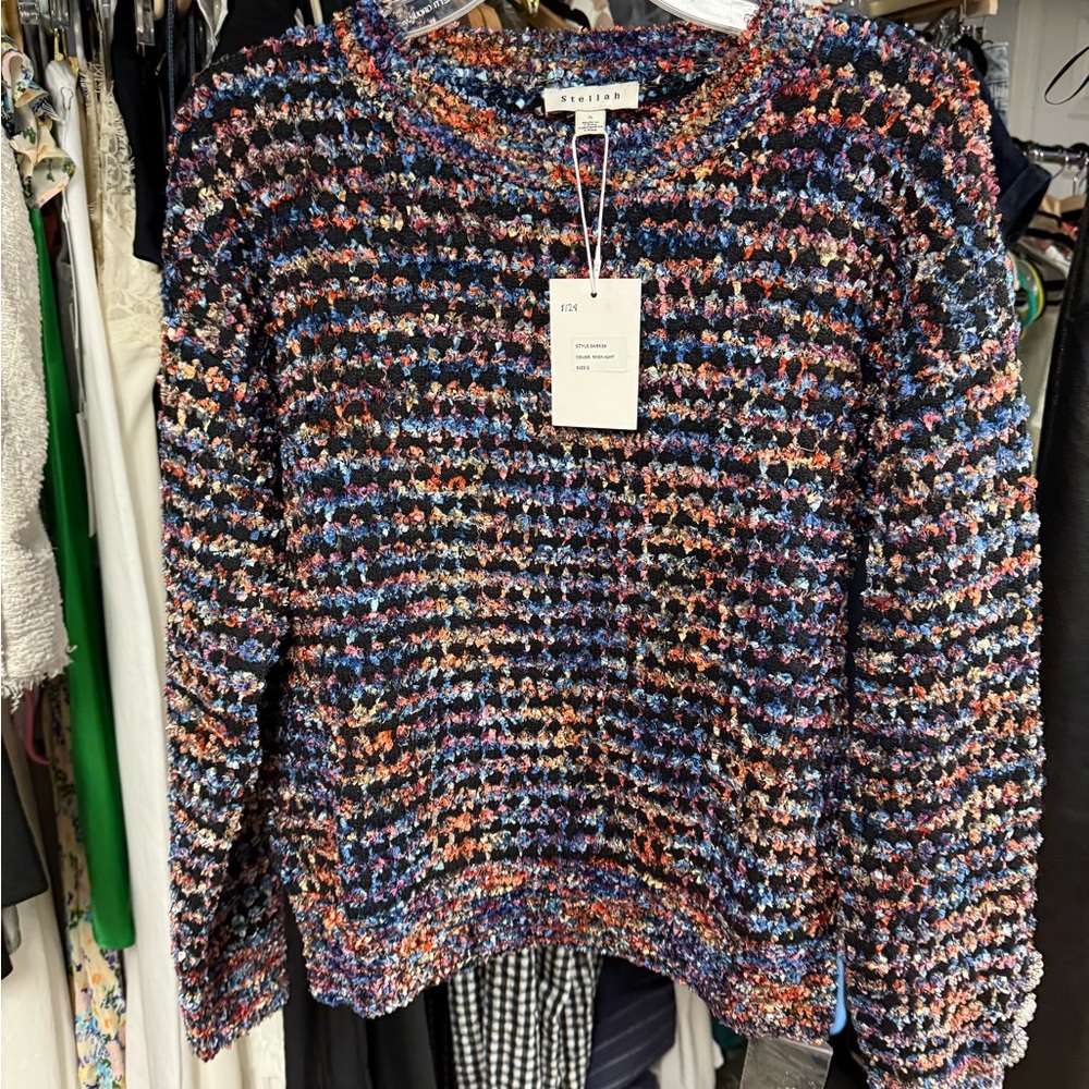 Stellah Multicolor Crew Neck Sweater